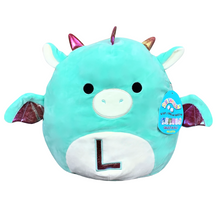 Load image into Gallery viewer, 12&quot; Miles the Dragon Squishmallows with Letter
